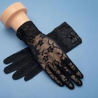 Elegant Thin Sunscreen Gloves Lace Sun Protection Ice Silk Glove Anti-Slip Breathable Driving Mittens Cycling juoda