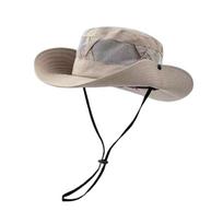 Fashion Breathable Summer Bucket Hat Portable Sun Protection Sun Hat Casual Fishing Cap Mountaineering smėlis
