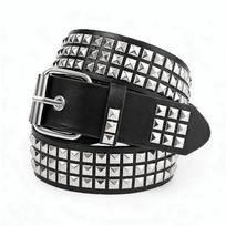 Vintažinis Punk Kniedytas Diržas Nerūdijančio Plieno Sagtis Y2K Piramidės Diržas Naujas Metalinis Gotikinis Juosmens Diržas Rock juoda