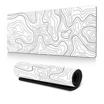 Large Abstract Wave Pattern Mouse Pad With Non-slip Natural Rubber Material For Office Use Style 2