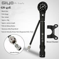 Giyo 300psi MTB Shock Fork Pump Schrader Valve Bicycle Tire Mini Air Inflator Cycling Portable Fork Rear Suspension Hand Pump GS-41E Fork Pump