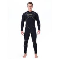 Men's 5mm Fleece-Lined Wetsuit with Sun Protection - SLINX Snorkeling and Diving Suit L