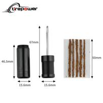Ctrepower Mini Bicycle Tubeless Tire Repair Tool Emergency Kit with Glue Patches Rubber Strips Tire Plug Tool for MTB Road Bike