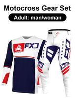 motocross gear set Enduro cross Jersey Pant Kits Racer Gear Set Off-road Mens Kits Women's mountain Downhill Motorcycle MX XL-36