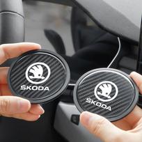 Madingas automobilio padėkliukas, atsparus vandeniui, neslystantis kilimėlis, puodelio laikiklis Skoda Kodiaq Fabia Kamiq Karoq Octavia 3 A5 A7 Rapid Scala Kami gray