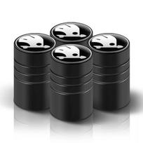 4PC Metal Car Badges Wheel Tire Valve Caps Covers Auto Accessories For Skoda S Kodiaq Octavia 2 3 Yeti Karoq Rapid Fabia VII VRS