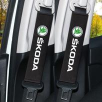 Suede Car Headrest Neck Pillow Seat Belt Shoulder Pad For Skoda Octavia Fabia Rapid Kamiq Scala Kodiaq Superb VisionS Yeti Karoq
