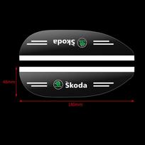 2Pcs For Skoda Fabia Superb Rapid Karoq VII Kodiaq Yeti Car Styling Rear View Mirror Sticker Rain Shield Shade Cover Decoration