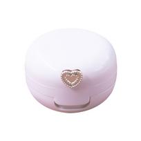 Travel Lip Sleeping Mask Container Small Mirror With Brush Cosmetic Lip Balm Container Refillable Bottle Heart Detail