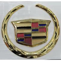 Car Rear Trunk Boot Front Head Grille Badge ABS Plastic Chrome 3D Logo Emblem for Cadillac SRX ATS XTS Auto Sticker Accessories Trunk 11x10cm