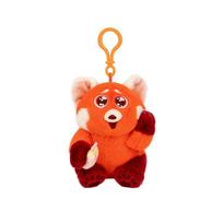Plush Red Panda Keychain Clip Soft Stuffed Animal Toy Cartoon Character Backpack Accessory Hanging Pendant for Kids and Adults one size