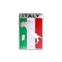 For Alfa Romeo giulia stelvio giulietta 159 147 156 166 Mito Brera GT Italian Flag Alpha Clover Flag Aluminum Car Badge Decal