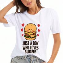 Burger I Ate The Beef Wounisex's Cotton T Shirt, Premium Cotton Print, Durable, Casual Fashion. This Comfy And Stylish Tee Features A Funny Burger Gra S įvairiaspalvis