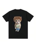 Ice Spice Funny Kitty Cat Meme T-Shirt unisex Wounisex Fashion Short Sleeve T Shirts Casual Oversized T-Shirts Streetwear S įvairiaspalvis