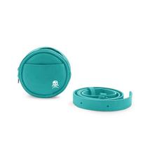 Durable Leather Golf Waist Bag 4 Balls Capacity Tee Holder Golf Storage Case Protective Zipper Golf Ball Storage Clip Men/Women mėlyna