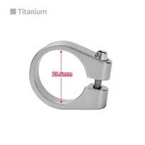 28.6/31.8/34.9mm Bike Seatpost Clamp Super Light Titanium Front Derailleur Bike Seat Post Clamp Aluminum Alloy Ultralight