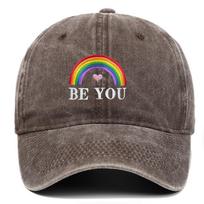 Cross-Stitch Rainbow BE YOU Washed Cotton Baseball Duckbill Cap One Size