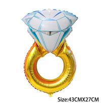 Diamond Ring Balloon Helium Foil Balloons Valentine 'S Day Party Wedding Decorations Birthday