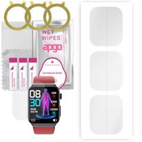 3x apgo Hidrogelio Itin skaidri ekrano apsauga laikrodžiui Watchmark Kardiowatch Cardio One, Hidrogelio plėvelė, Lanksti, Minkštas TPU su padėties nustatymo sluoksniu, lengvai įdiegiamas