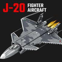 J-20 Naikintuvas Statybiniai Blokeliai MOC Karinė Serija Lėktuvas Kareiviai Modelis Plytelės Vaikams Žaislai Berniukams Dovanos gray
