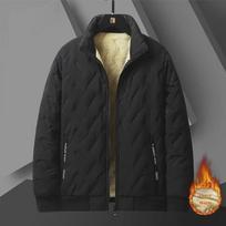 Men's Windproof Lamb Fleece Winter Jacket - Thick, Warm, and Cold-Resistant with Zipper. 2XL for 130-150 jin