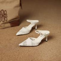 Krazing Pot Gladiator Straw Weaving Mules Summer Size 42 Wedding Party Stiletto High Heels Modern Fashion Women Peep Toe Sandals 35 dramblio kaulas