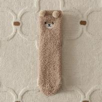Women Socks Winter Cute Bear Coral Fleece Fuzzy Socks Female Autumn Happy Funny Socks For Girl Warm Winter Female Home One Size