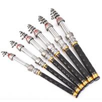 Portable Telescopic Carbon Rock Throwing Fishing Lure Rod Super Hard Mini Ultra Light Ice Fishing Pole 1.3-2.7M Rods Equipments 1.3M