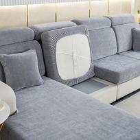 New Thick Luxury Sofa Seat Cushion Cover Anti-Dust Elastic L Shape Sofa Couch Cover Separate Washable Furniture Protector Kids 45x45 Pillow Cover