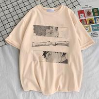 Haikyuu top tees female University anime Trendy Digital kawaii Colorful tshirt Breathable Retro Graphic 2000s Classic Grunge S