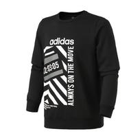 Adidas Neo Letter And Number Logo Print Soft Comfortable Skin-Friendly Casual Long Sleeve Sweatshirt Men sweatshirt Black DW8180 M