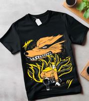 Naruto Baryon Mode T-Shirt kyuubi kurama T-Shirt Anime Manga Shirt Graphic gift L