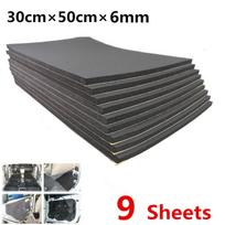 9 lakštai Automobilio Van Garso izoliacija Slopinanti izoliacija 6 mm Uždarų porų putplastis 30cm×50cm