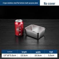 Stainless Steel Rectangular Tiramisu Pan with Transparent Lid