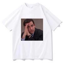 Funny Michael Scott Print TShirt Print Women's Harajuku Short Sleeve Casual Women's Clothing Street Tops Tees  Clothes Tops S