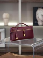 New leather hand-held evening bag Extre lunch box bag high-end shoulder messenger box bag female 29*14*3cm