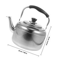 4L Sounding Kettle Stainless Steel Whistling Tea Pot for Gas Stove Rapid Heating Large Volume Boil Alert Comfortable Handle