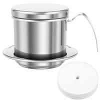 Vietnamese Coffee Filter Stainless Steel Drip Coffee Pot Press Maker with Filter Paper Small French Press for Home Restaurant sidabras