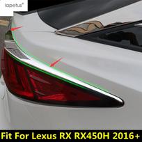 For Lexus RX RX450H 2016 - Accessories Chrome Rear Trunk Tail Light Lamp Eyebrow Eyelid Decoration Molding Strip Cover Trim
