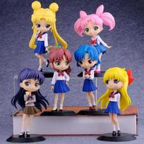 6pcs/set Anime Sailor Moon Mercury Venus Jupiter Mars Girls Beauty PVC Figure Model Toys 15cm no box
