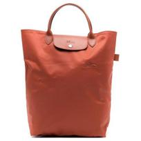 Longchamp Mados Tendencija Perdirbtas Poliamido Drobės Pirkinių Krepšys Rankinė Vidutinė Moteriška tote Ruda 10168919404 Basic Set (Bag)