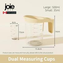 joie Dual Measuring Cups 500ml/35ml Food Grade Plastic Measuring Cup with Scale Large Capacity Baking Kitchen for Baking Cooking
