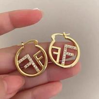 new letter F high-end ear ring, light luxury niche design temperament personalized earrings, jewelry ear buckle gift auksas