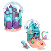 The official Disney Store Ariel Palace Micro a micro toy includes micro figures of a and a portable travel toy playset with a handle and a surprise