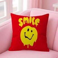 Anime Smile fun cute   Cushion Cover Inches Farmhouse Decor Home Throw Pillow Covers for Couch Decorations 30x30 cm