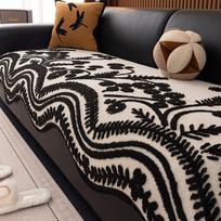 Shu Mian Rong Plush Non-Slip Sofa Cushion: Autumn/Winter Style for Genuine Leather Sofas 70x70 cm