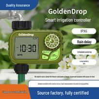 Smart Automatic Irrigation Controller: Lazy Gardener's Drip Watering Timer for Outdoor Flower Pots. With Logo