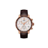 Tissot T-Sport serijos kvarcinis mechanizmas Atsitiktinio stiliaus madingas 100M atsparus vandeniui Chronografas Datos rodymas Laikrodis Vyriški laikrodžiai Sidabrinis T095.417.36.037.00 White