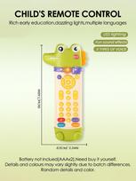 Kids English learning TV remote control toy with music early education role-play simulation for baby development