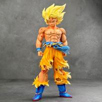 Jt Statue Dragon Ball Z Son Goku Figure Replaceable Heads Led Base Super Saiyan Goku Action Figures Set Mode Playthings Gifts no box